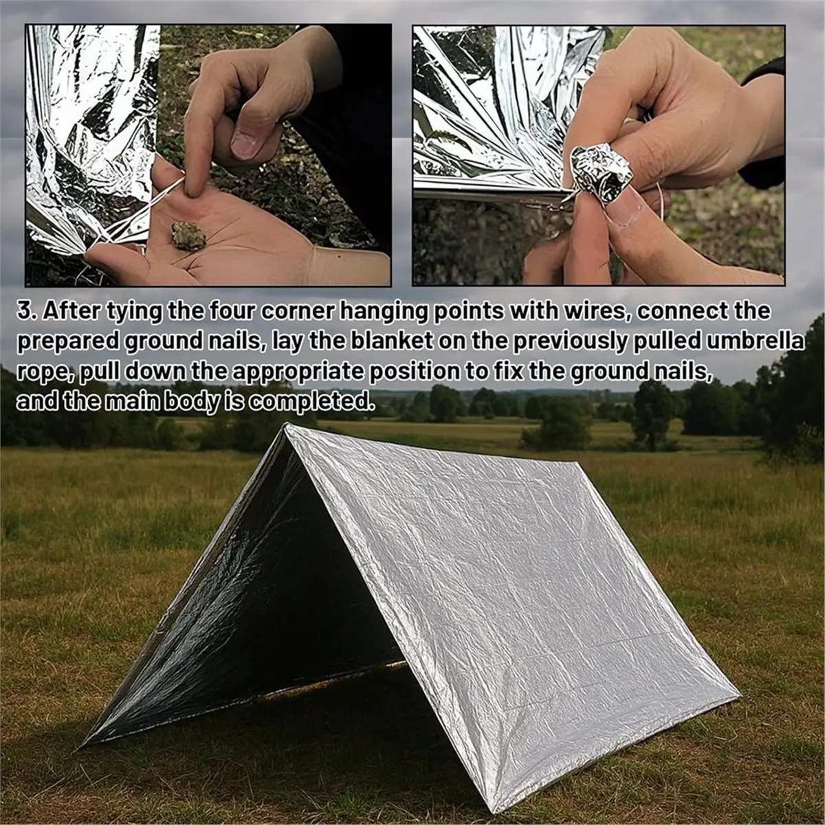 

Foil Blanket 6 Pack, Foil Blankets, Emergency Thermal Blankets for Outdoor Activities, Emergency Blanket