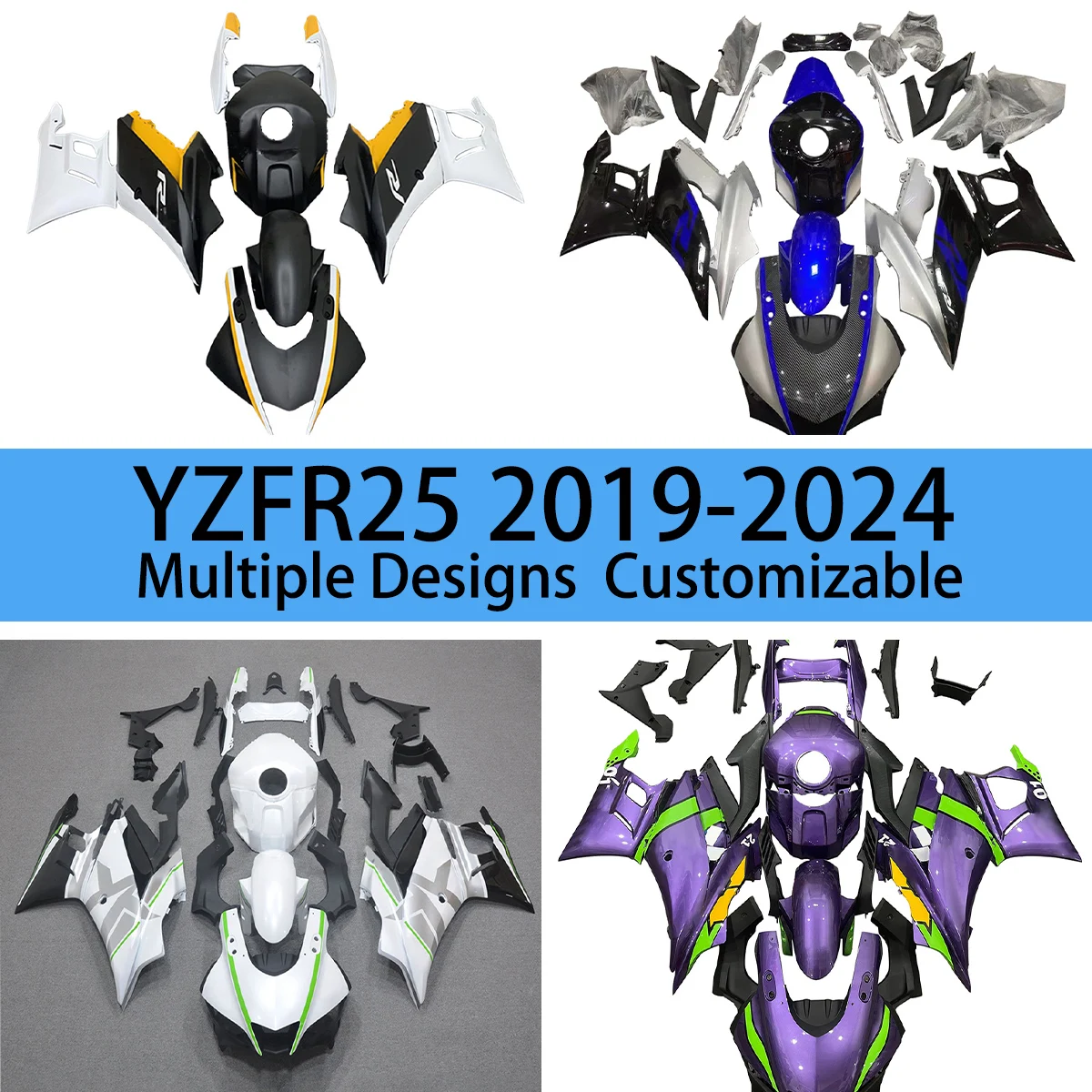 

ABS Fairing Kit YZFR25 2019 2020 2021 2022 2023 2024 Motorcycle Painted Fairings Injection Molding Fit for YAMAHA YZF R25 19-24