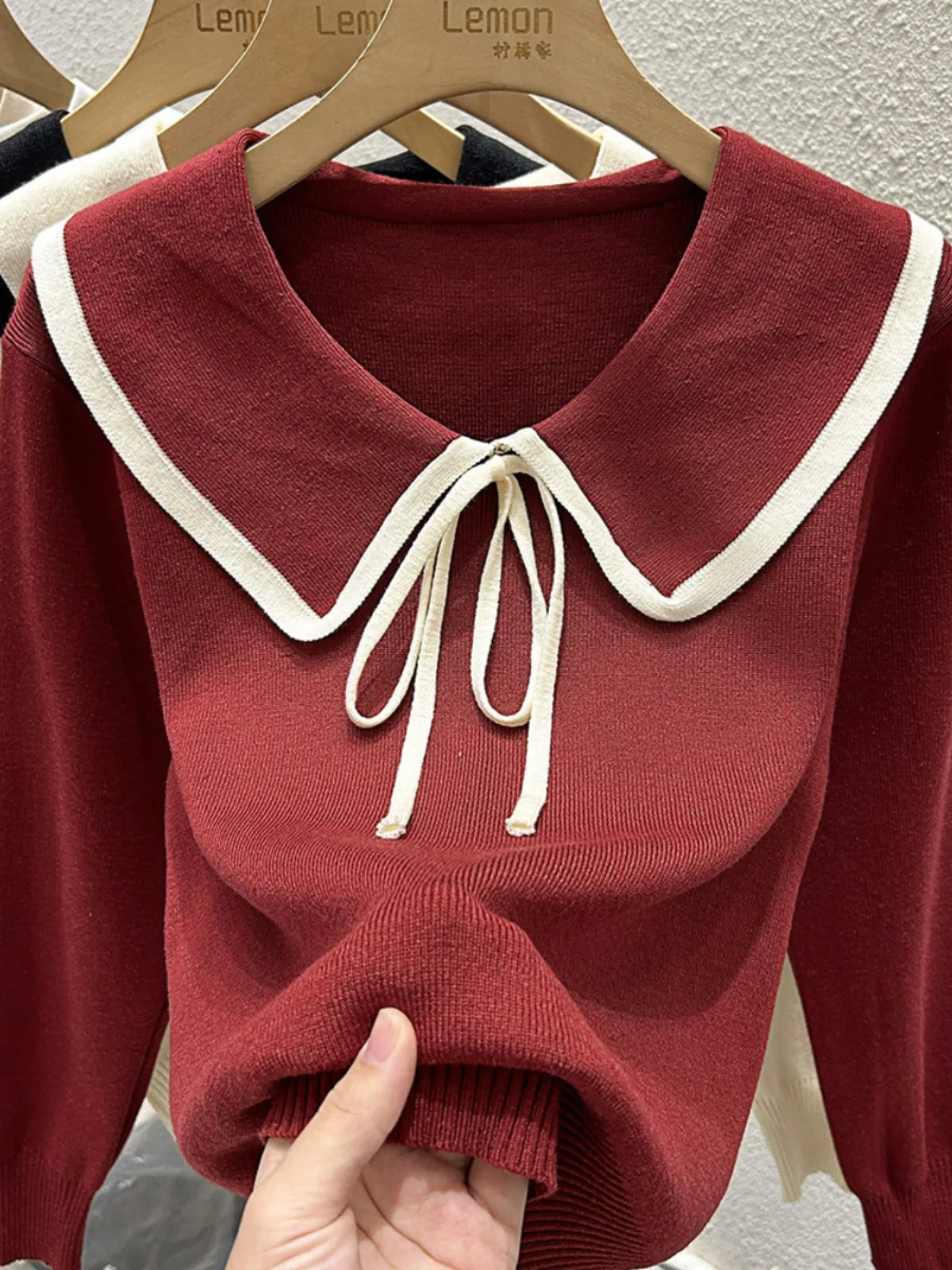 

Свободный женский вязаный свитер с веревочным галстуком Ne Design, осень-зима, модный утягивающий топ с завязками, длинный све