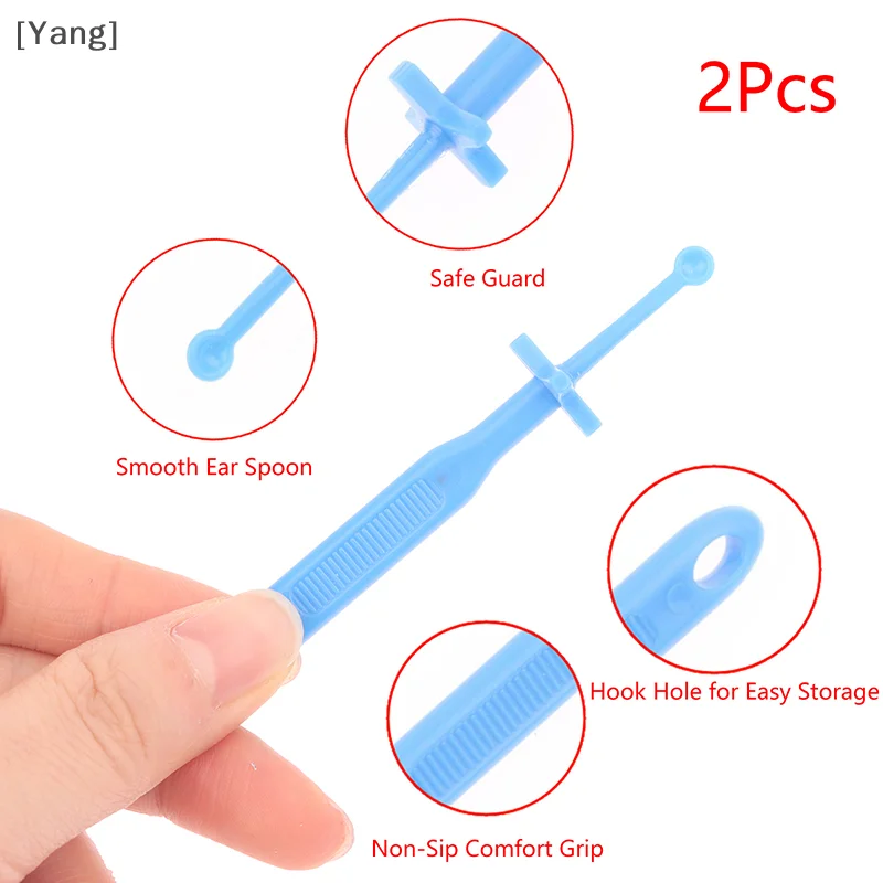 2 Pcs Ear Wax Removal Tool With Safe Guard Reusable Plastic Earwax Cleanner Ear Pick