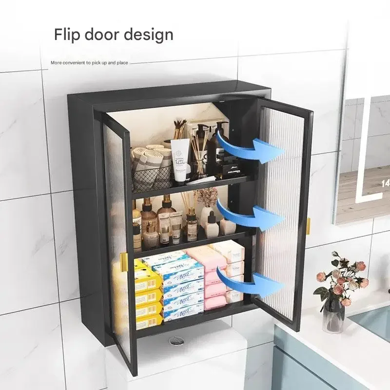 

Aesthetic Wall Wine Bathroom Cabinet Perfume Gadgets Small Modern Bathroom Shelves Medicine Organizer Gabinete Room Furniture