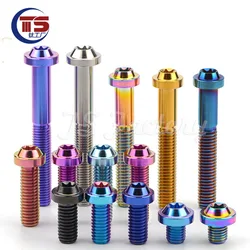 TS10pcs티타늄 볼트 M10X40/45/50/55/60/65/70/75/80/85/90/100/110/120mm T50 Torx 자두 머리 나사 오토바이 자동차 액세서리