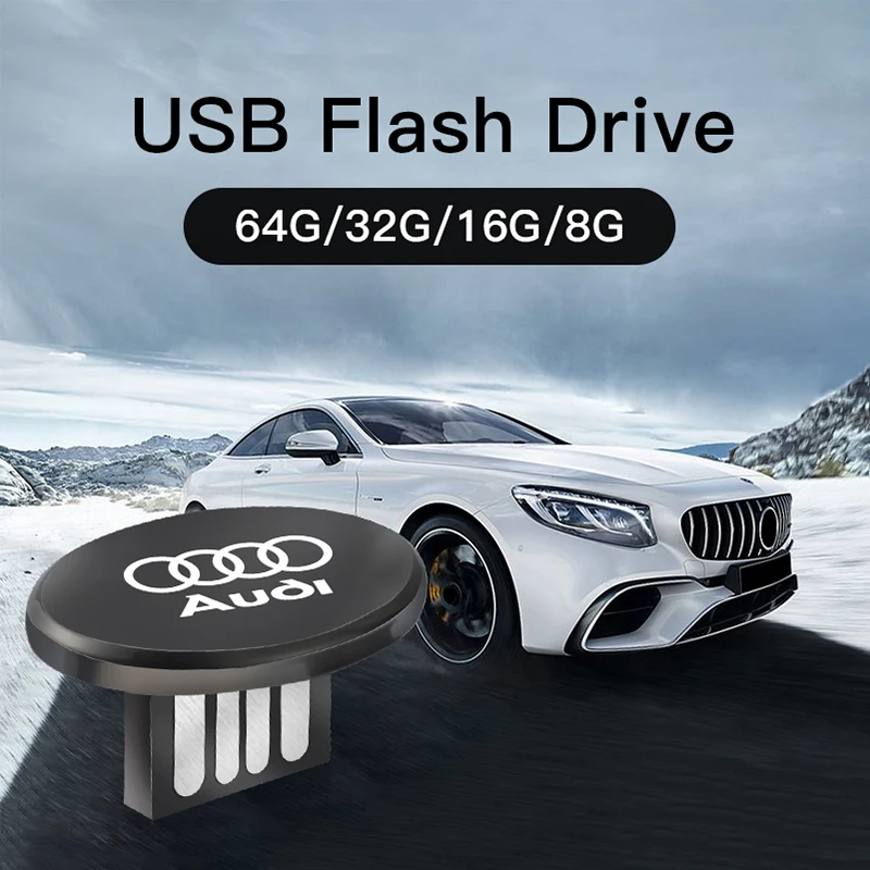 Car Logo U Disk Flash Drive Type C USB Memory For Audi A1 A2 A3 A4 A5 A6 A7 A8 Q1 Q2 Q3 Q4 Q5 Q6 Q7 Q8 TT RS3 S5 C6 B9 B6 S3 S1