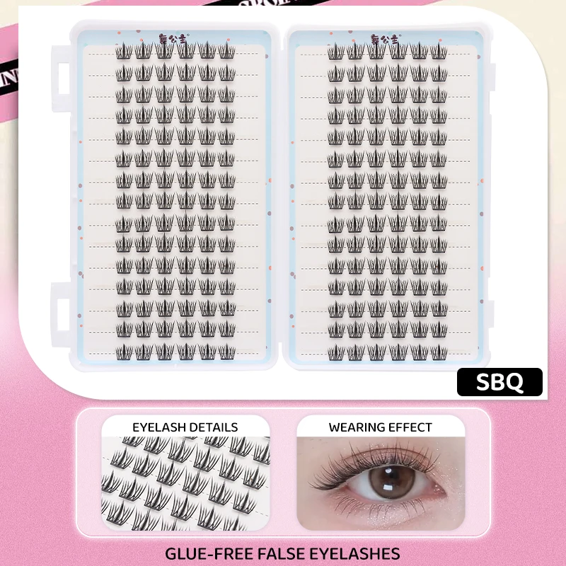 DINGSEN 30 Reihen Idol-Wimperncluster, Wimpernkleber, Manga-Wimpernbuch, DIY-Wimpern, Make-up, Natürliche Anime-Wimpern – Detail 21
