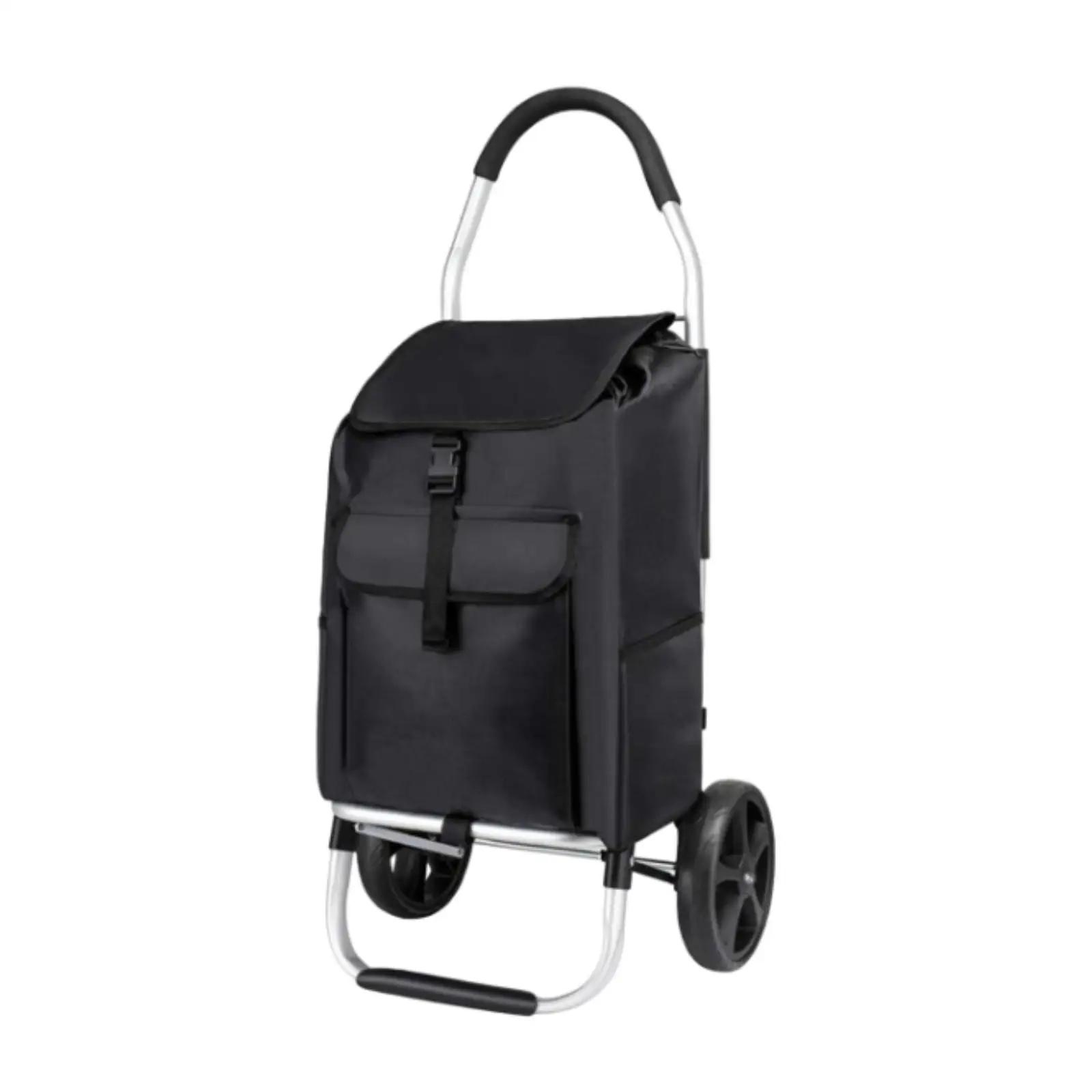

Folding Shopping Cart Practical Aluminum Alloy Stable Foldable Space Saving Hand Cart for Home Camping Travel Groceries Office