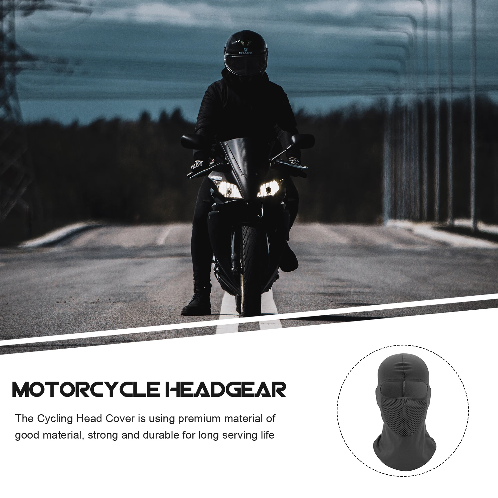 

Windproof Hood Face Cover Mask Cycling Net Men Half Biking Headgear Miss
