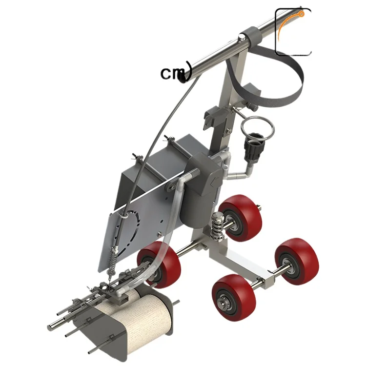 Electric Football Field Marking Machine Floor Parking Space Paint Roll Coating Sports Equipment Plastic