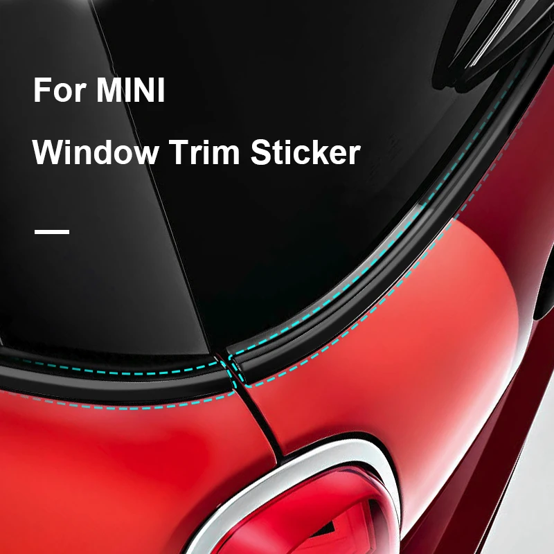 Película de vinilo para embellecedor de ventana de coche, pegatina de cintura para puerta, línea negra, accesorios de decoración para Mini Cooper