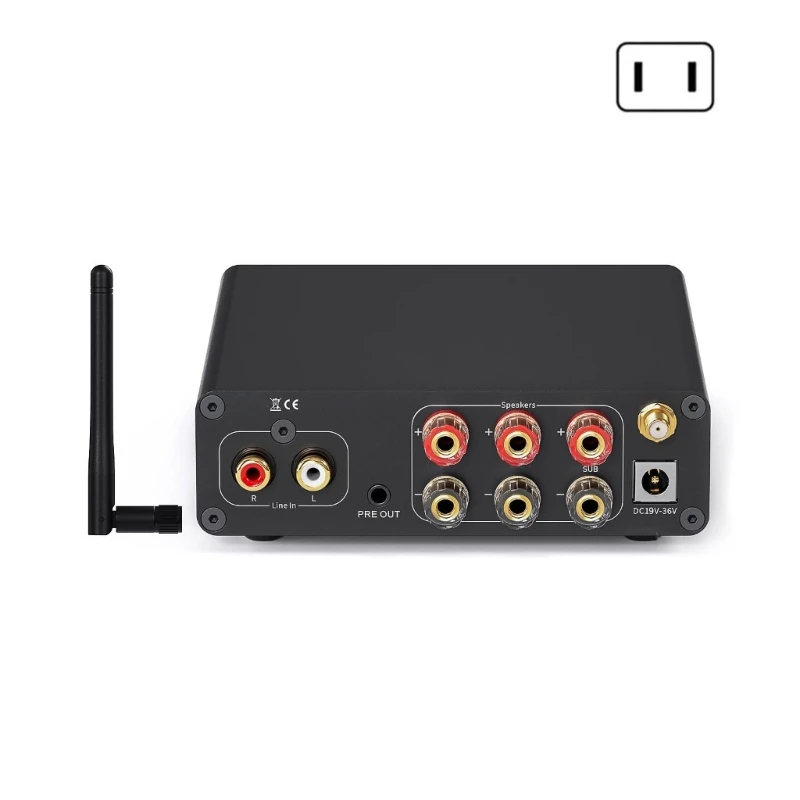 L74B Portable 2.1 Channel Receiver Amplifier BT30DPro TPA3255 HiFi Bluetooth5.0 Stereo Audios Receiver for Speaker/Subwoofers