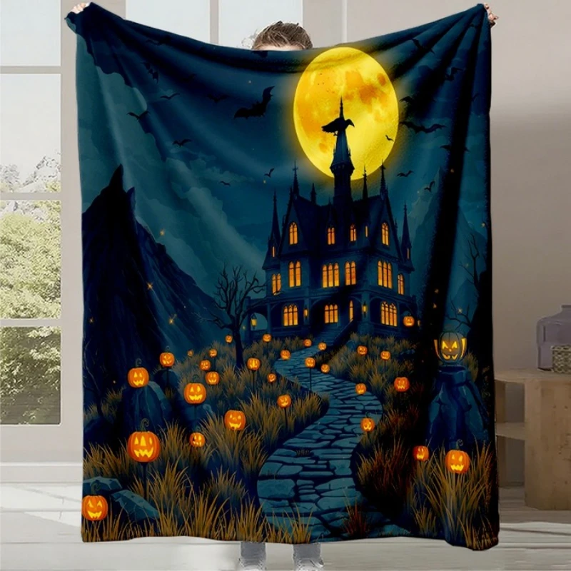 

2025 New Halloween Thanksgiving Flannel Multifunctional Blanket Sofa Blanket Autumn and Winter Warm Living Room Decoration