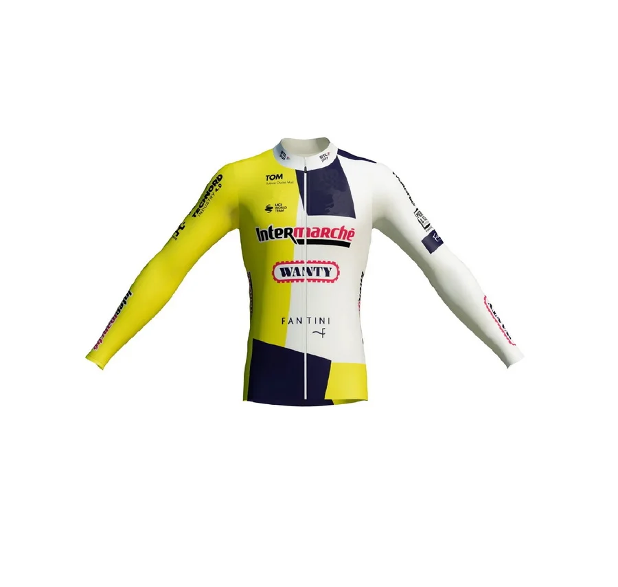 WINTER FLEECE THERMAL 2024 INTERMARCHÉ-WANTY Team Cycling Jersey Long Sleeve Bicycle Clothing With Bib PANTS Ropa Ciclismo