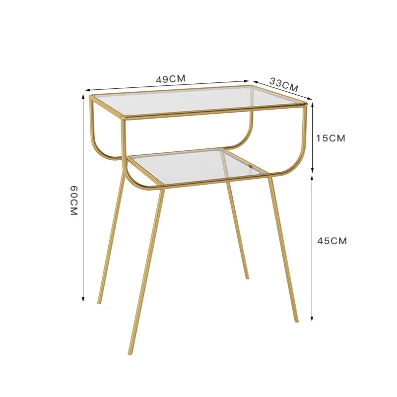 메탈 골드 우드 디자인 유리 선반, 럭셔리 소파 사이드 테이블, 스탠드, 커피 장식, 홈, 북유럽, 침실, 거실, 잡지