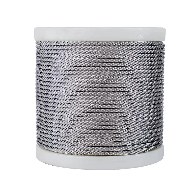 5-50M PVC transparent coating rope, 1/1.2/1.5/2/3/4/5/6mm steel wire rope, outdoor clothesline, stainless steel cable