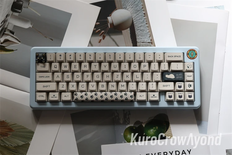 Black cat keycap ROG night demon wooting magician magnetic axis Cherry original PBT keycap