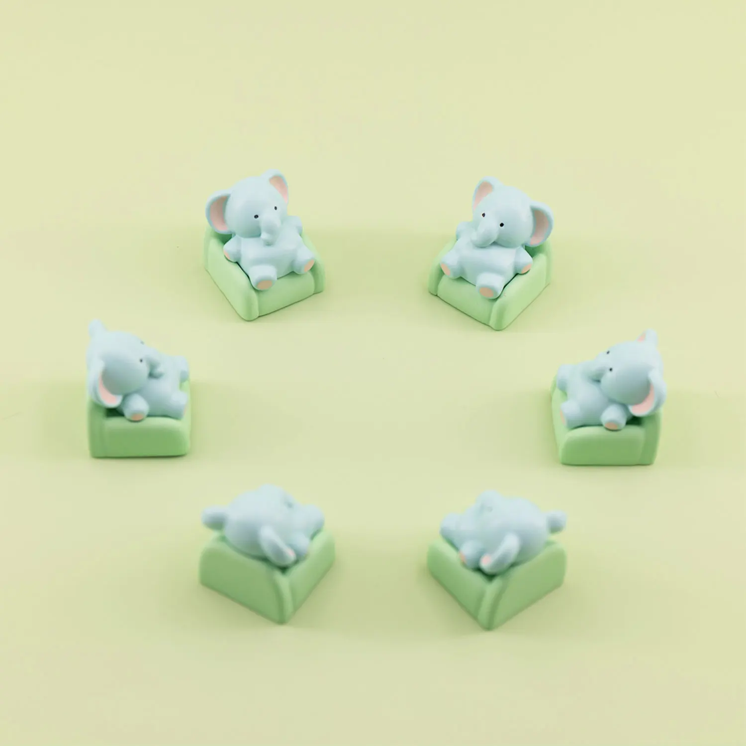 Cute Elephant Keycap 3D Artisan Keyboard Caps Customized Original Resin KeyCap for Cross Axis Mechanical Keyboard Accessories - Image 5