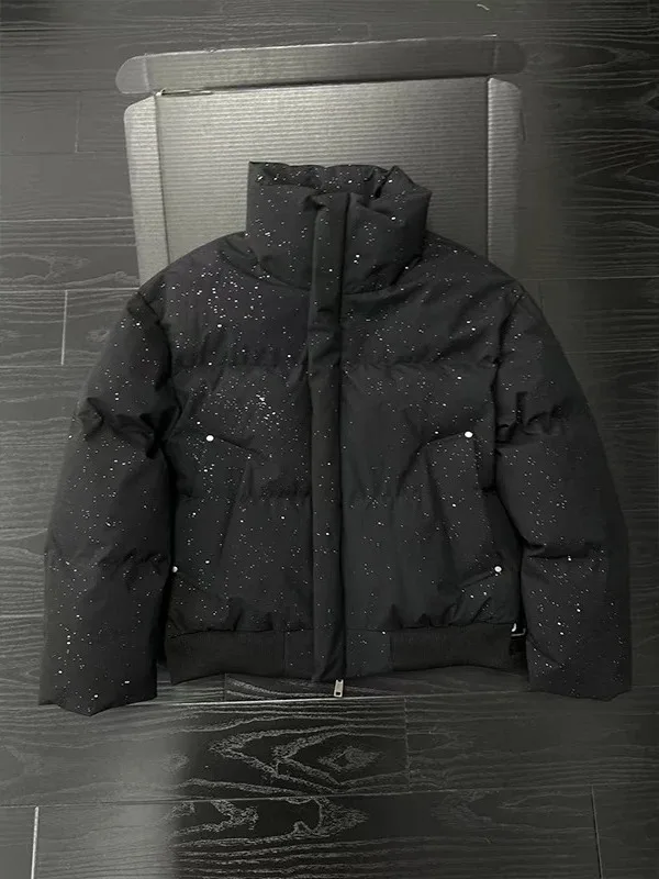 

Мужское зимнее хлопковое пальто American Sle Thiened с воротником-стойкой, модная городская повседневная верхняя одежда