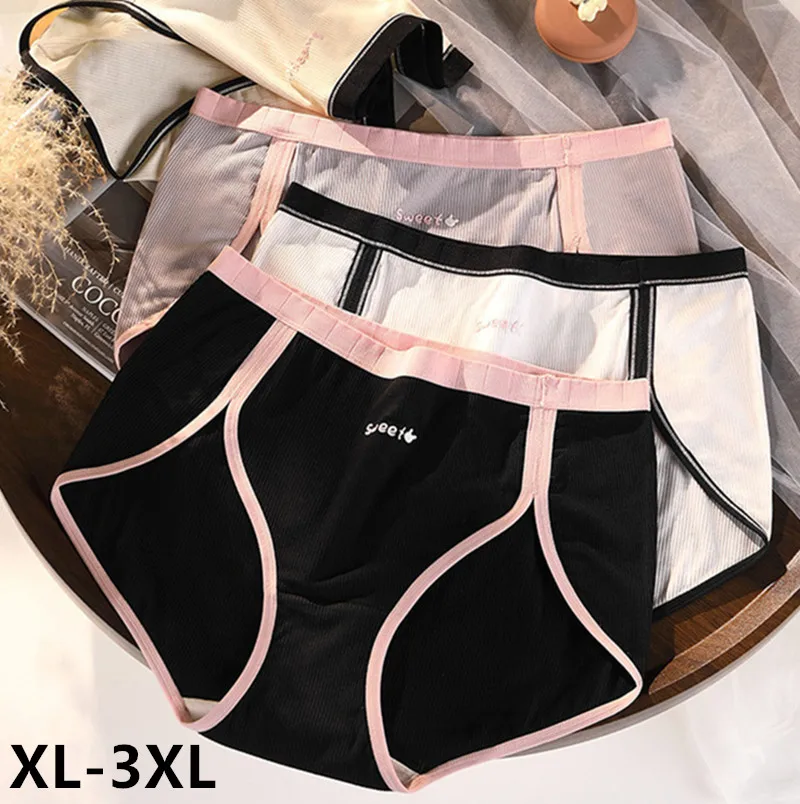 Filettato lenceria plus size ropa interior femenina Modal calzones para mujer biancheria intima semplice donna mutandine sexy pantaloncini sportivi