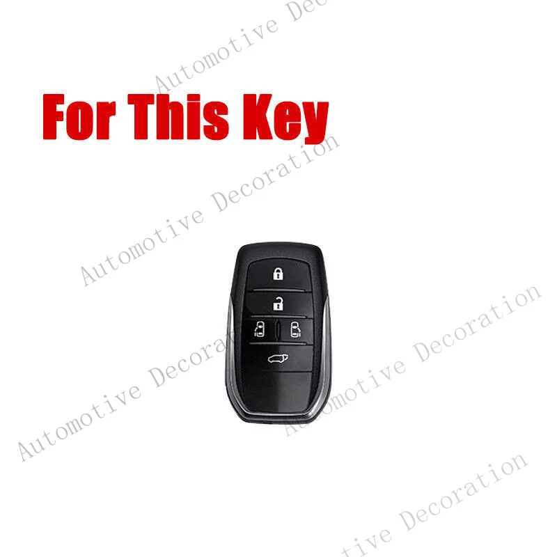 Z+ Zinc Alloy TPU Car Smart Key Fob Case Cover For Toyota Previa Alphard 2014-2020