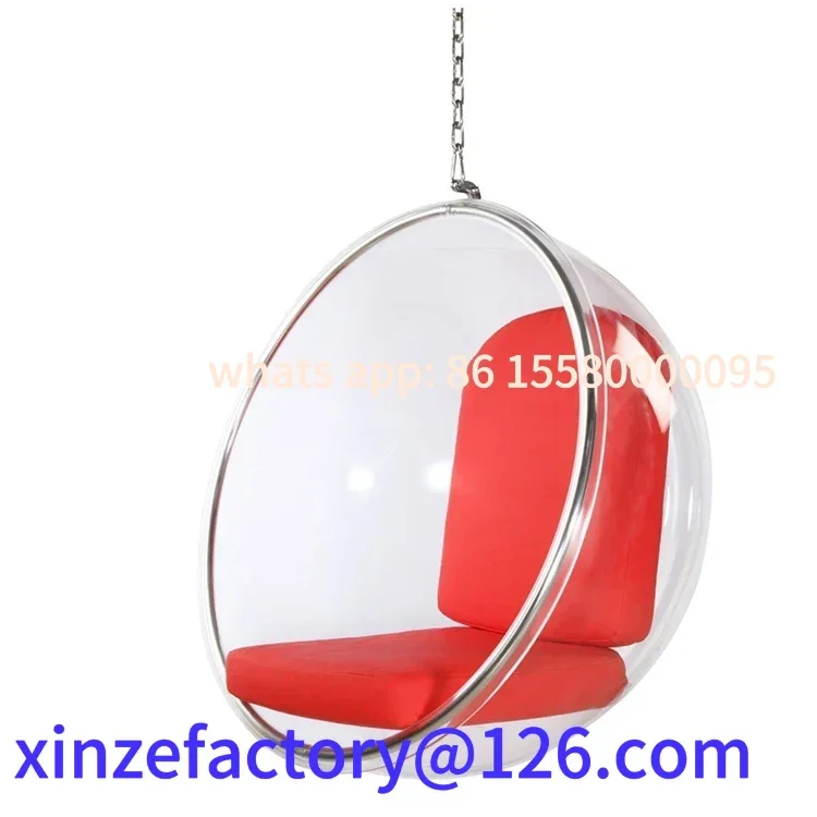 

Customizable Nordic style Internet celebrity glass ball transparent bubble chair hemisphere hanging chair space chair acrylic ha
