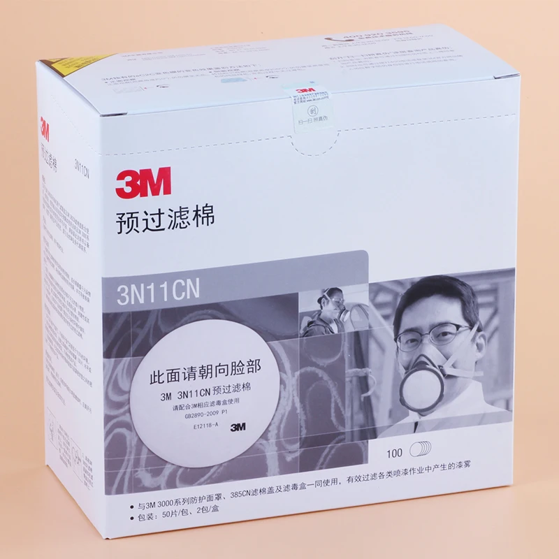 3M Dust 3N11 Filter Cotton Mask Spray Paint 3301 Gas Masks Dust-Proof Anti-Particles Replaced for 3200 1211 Mask Filtration