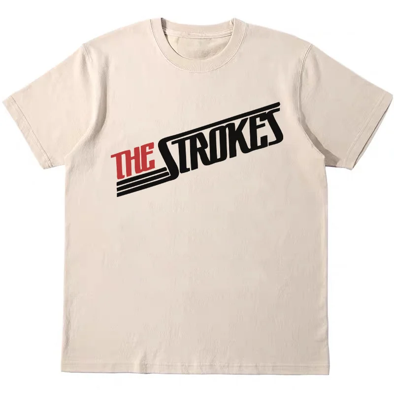 The Strokes American Rock Band T-shirt Japanese Print Fashion T-shirt Hip-hop Streetwear Men's Women's Swag Cotton T-shirt