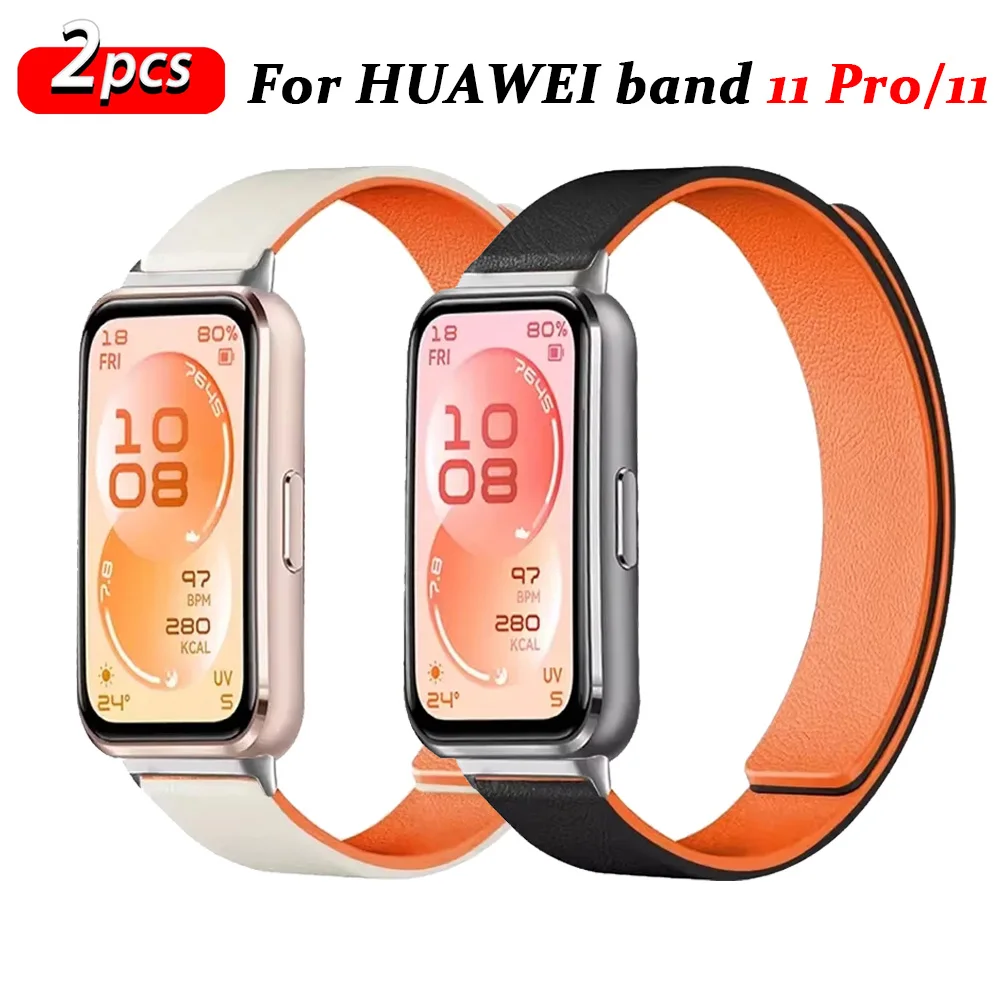 Correas deportivas magnéticas para Huawei Band 11/11 pro, pulsera de silicona, accesorios para reloj inteligente Huawei, 1-2 unidades