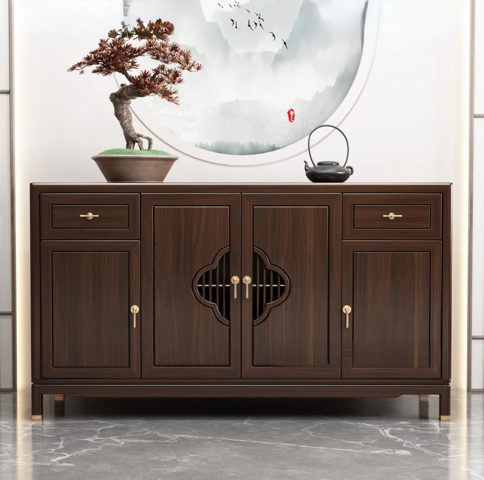 

New Chinese solid wood sideboard Wujin wood