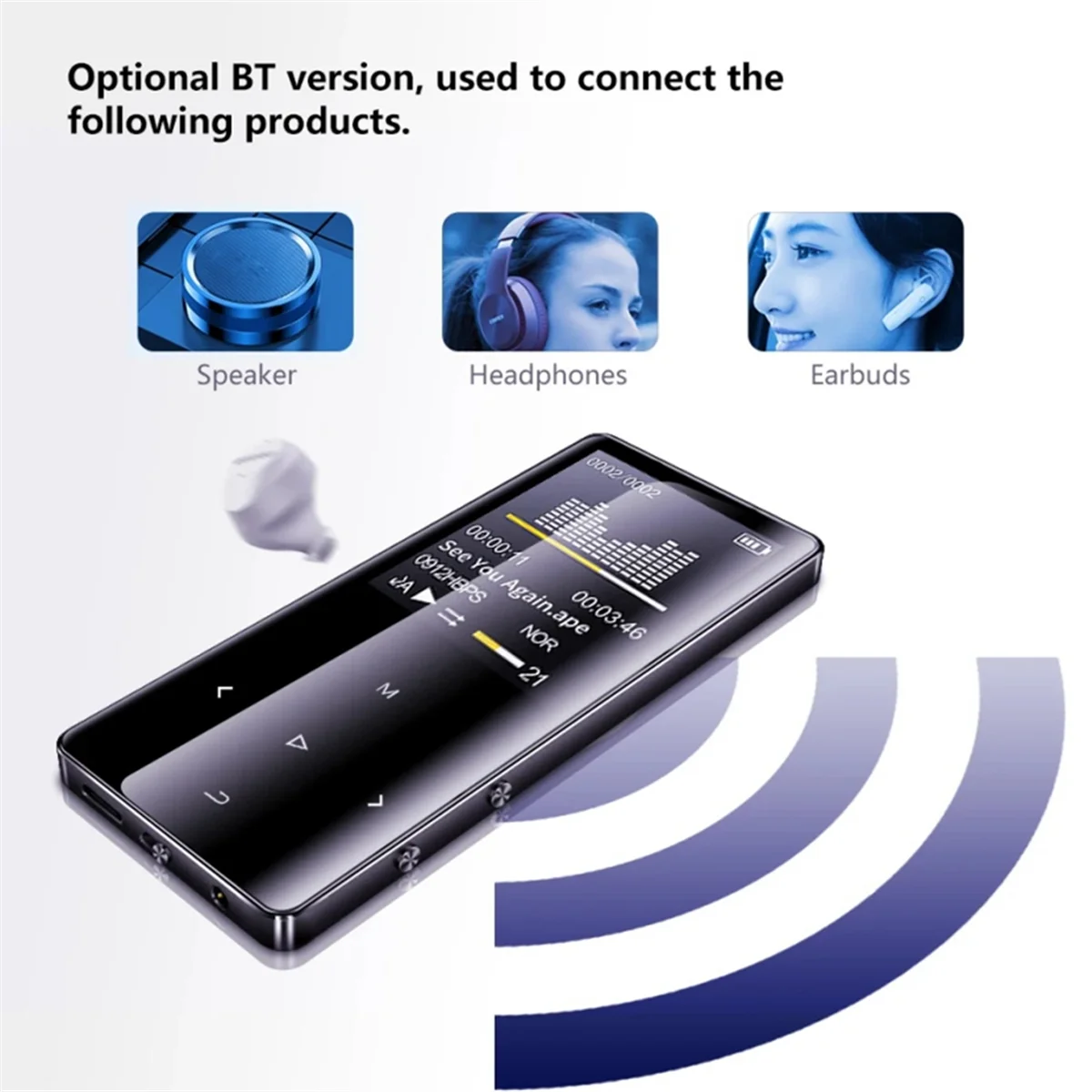 

ABGN X2 Поддержка Bluetooth 4.2 MP3-плеер без потерь 40 ГБ HiFi Портативное аудио с FM-радио Электронная книга Диктофон