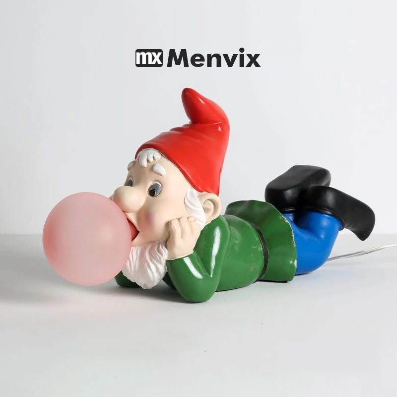 Italienische Luxus-Designer-Schreibtischlampe mit weißem Bart und Zwerg, moderner Weihnachtsmann, LED-Tischlampen, Wohnzimmer, Schlafzimmer, dekorative Lichter