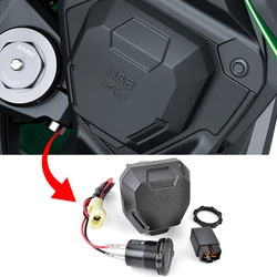 For Kawasaki Versys 650 USB Charger Phone Outlet Charger Relay Adapter Plug Socket C Type Versys650 2022 2023 2024 12V-24V
