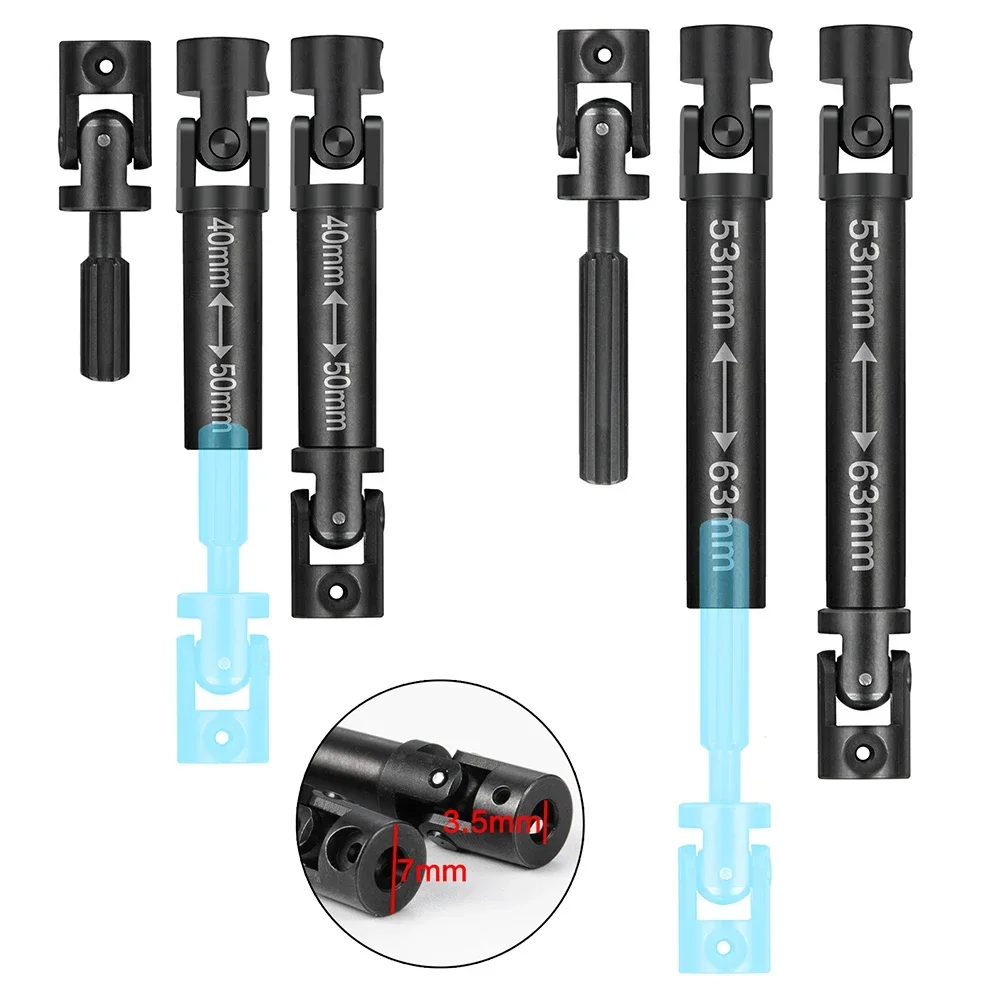 1 paio di assi del giunto CVD dell'albero di trasmissione in metallo per Axial SCX24 90081 1/24 parti di aggiornamento del modello di auto RC