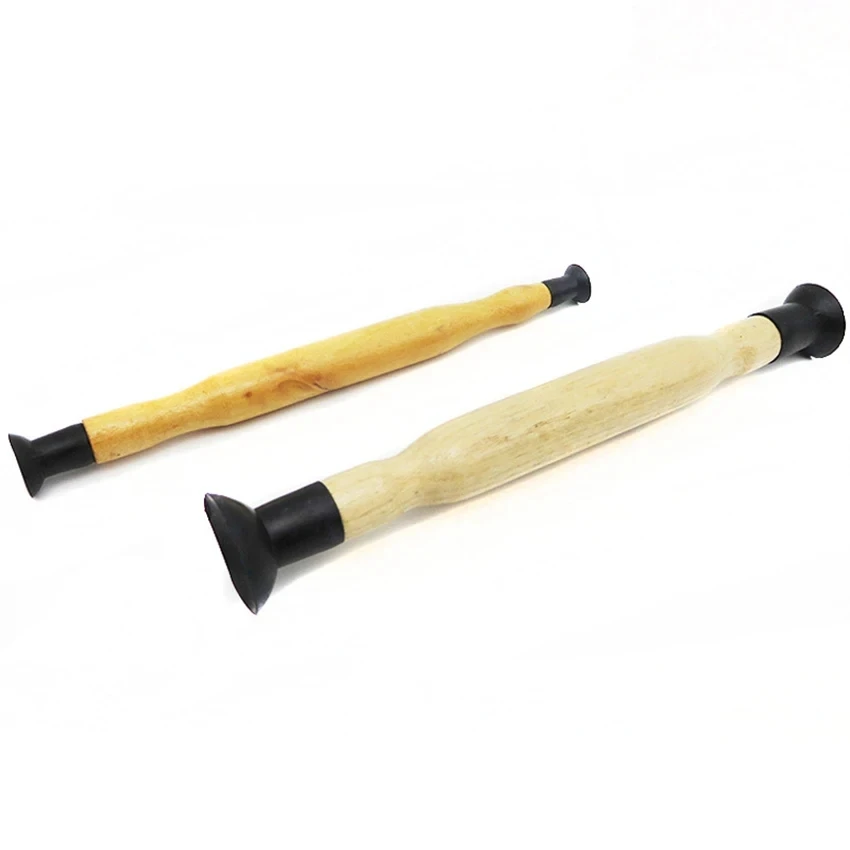 2PCS/Set Auto Valve Hand Lapping Grinding Tool Kit Dual-End Suction Cup Lap Stick with Wood Handle, 35mm, 25mm, 18mm, 13mm