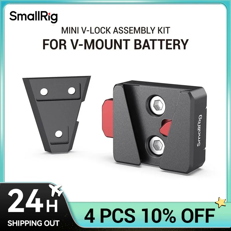 SmallRig Mini Lightweight  V-Lock Portable Assembly Quick Release Kit with 2 1/4-20 Mounting Holes for V-Mount Battery - MD2801