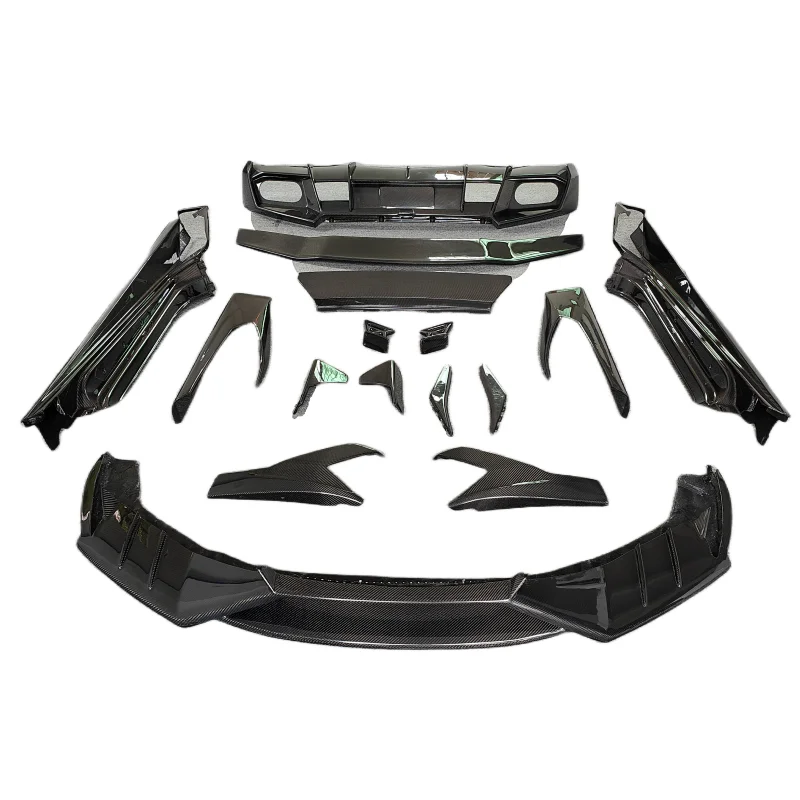 

M-style Carbon Fiber Body Kit Front Lip Side Skirt Diffuser Spoiler for Lamborghini HURACAN LP580 LP610 Body Kit
