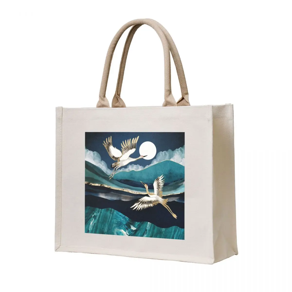

Midnight Cranes Tote Bag Shopping bags bags luxury women Women's handbag