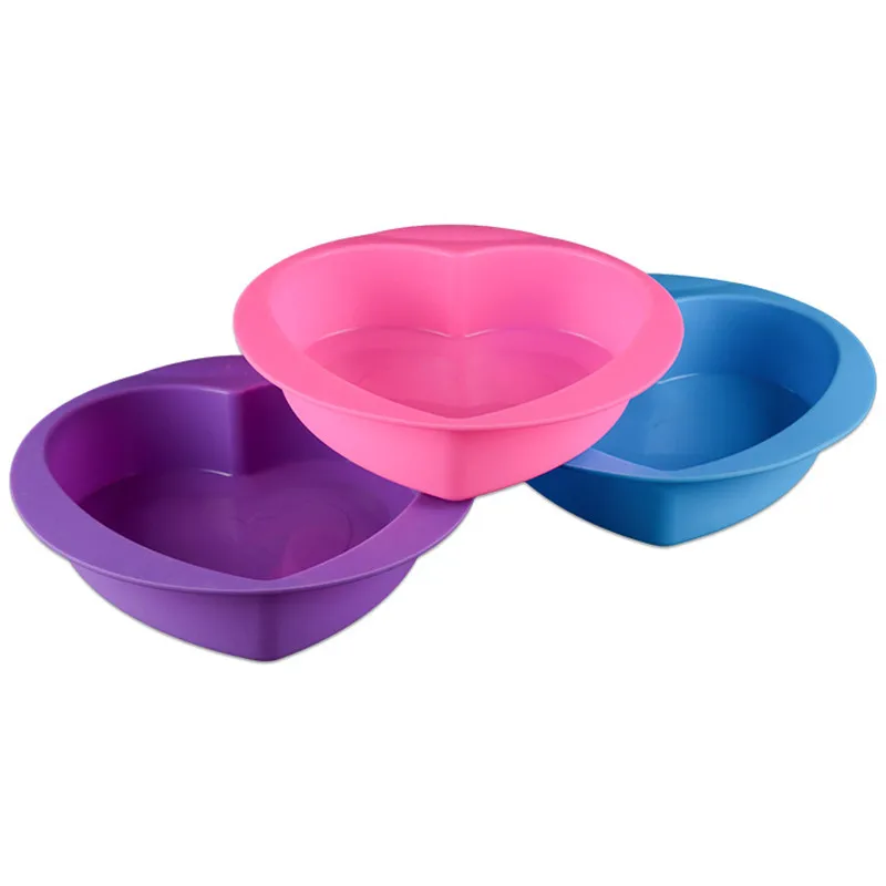 

1Pc 20cm Non-Stick Silicone Love Heart Shape Mold Baking Pastry Mousse Mould Wedding Cake Decor