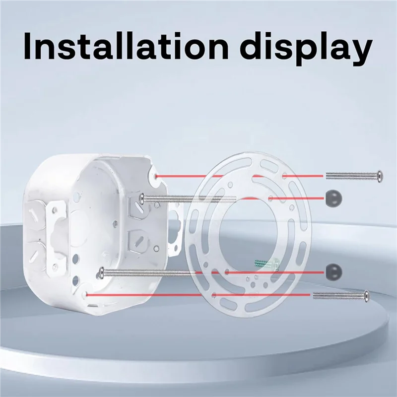 ABKY-4-pack montagebeugels voor lichtarmatuur, montageplaat voor plafondlamp, montageblokken voor wandlamp met schroef en moeren