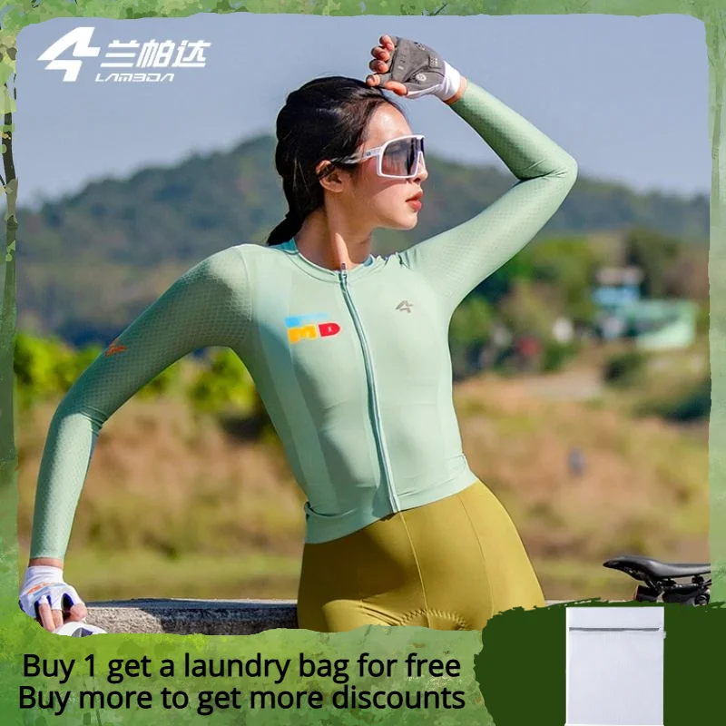 Lameda Women Cycling Long Sleeves Thin Cycling Jersey Honeycomb Breathable Material Cycling Clothes For Women Cycling Clothing