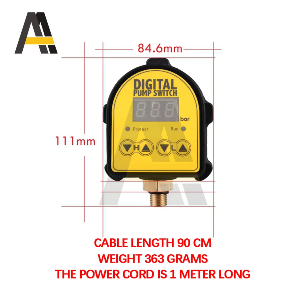 AC 220V Water Pump Digital Switch Shortage Pressure Switch Controller Automatic Eletronic Air Pump Compressor Controller Tool