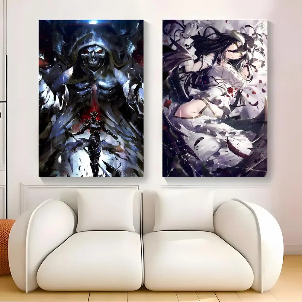 Overlord Anime Cool Painting Calligraphy Exhibition poster photo oil painting canvas synthetic fiber for living dining room