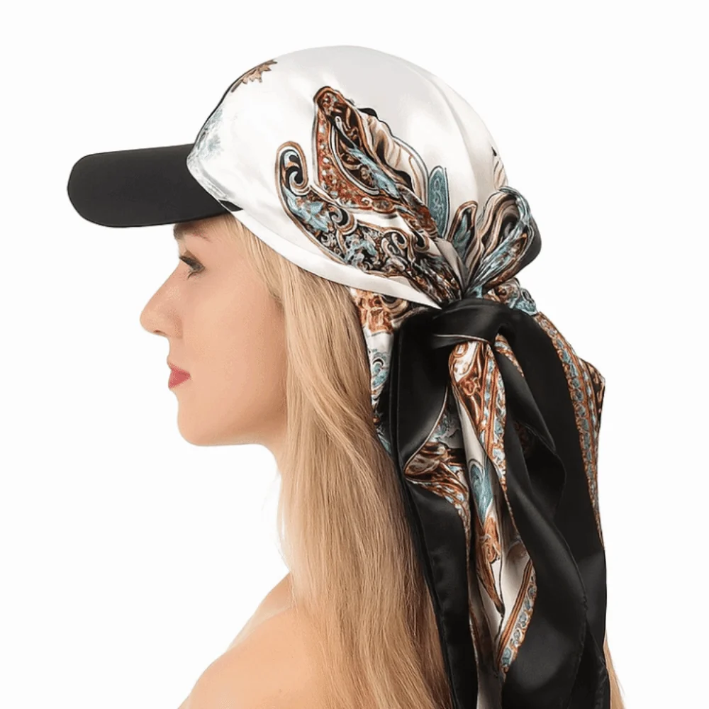 

Солнцезащитный крем с когтями дракона, бейсболка, винтажная бандана с бантом и ремешками, модная повязка для волос, атласный платок, шляпа для девочек