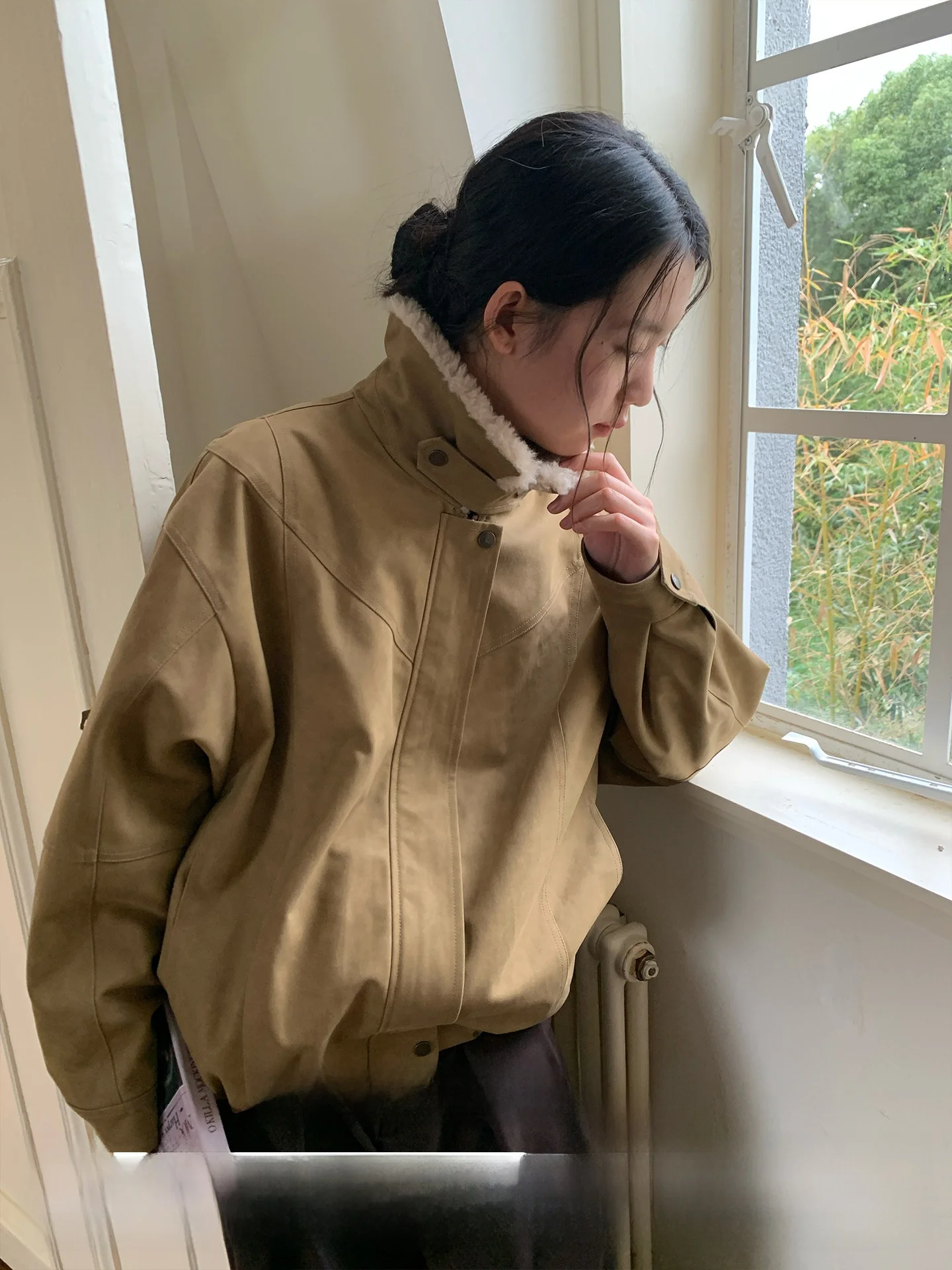 

Экологичное зимнее пальто-трансформер 6-в-1 для девочек: хлопок, кожа, шерстяной воротник, свободный крой, для повседневной носки