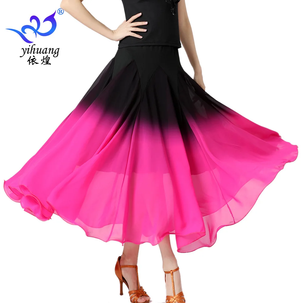 Social Dance Big Skirt Practice Dress Dance Performance Dress Half Skirt Gradient Color Dance Dress Modern Dance Dress Dance