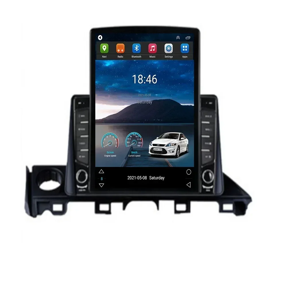 For Tesla Style 2 Din Android 13 Car Radio For Mazda 6 Atenza 2016 2017+ Multimedia Video Player GPS Stereo Carplay DSP Camera