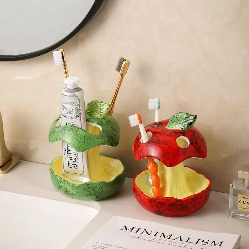 

Bathroom Electric Toothbrush Toothpaste Rack Ceramic Bathroom Wash Basin Toothbrush Storage Rack Organizador De Baño