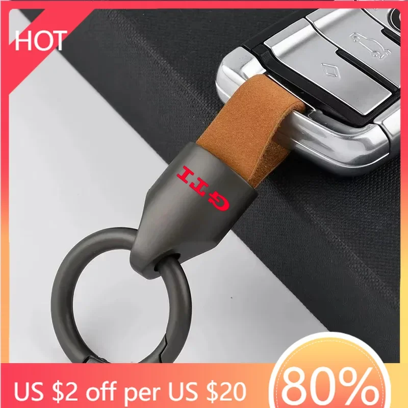 

Golf 3 4 MK3 MK4 2026 Hot For VW VOLKSWAGEN New Cowhide Leather Car Keychain Key Rings Keyring For VW Golf 5 6 7 8 GTI Polo Mk6
