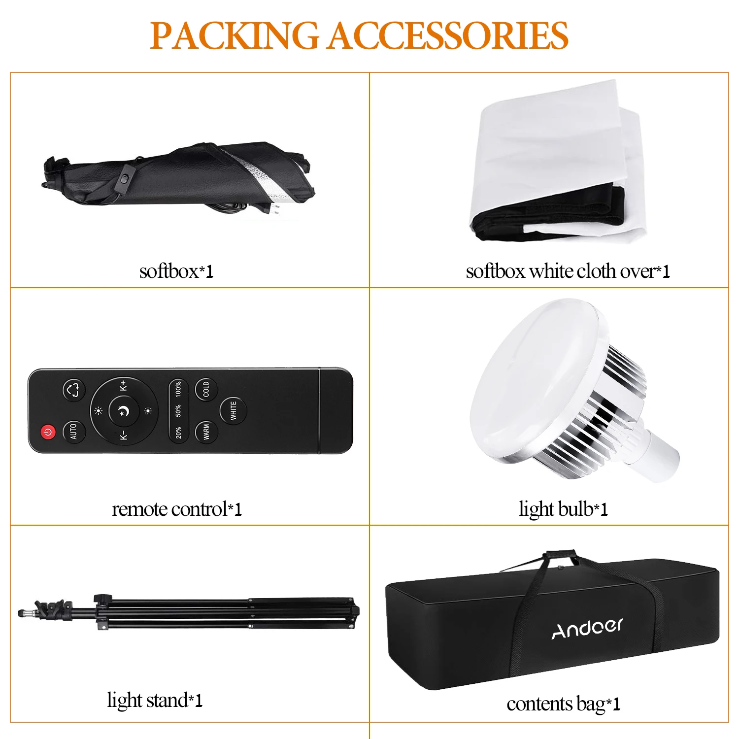مجموعة إضاءة التصوير الفوتوغرافي من Anduo Studio، مجموعة إضاءة صندوقية ناعمة، ضوء LED + صندوق ناعم + حامل إضاءة 2 متر + جهاز تحكم عن بعد + حقيبة يد #4