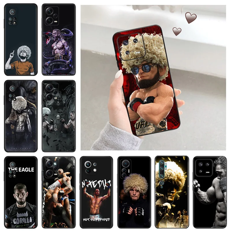 Silicone Soft Phone Case for Redmi Note 13 Pro 4G 5G 12 12c 13c Xiaomi 12t 12x 13Lite 12Lite KHabib Nurmagomedov Boxing Cover