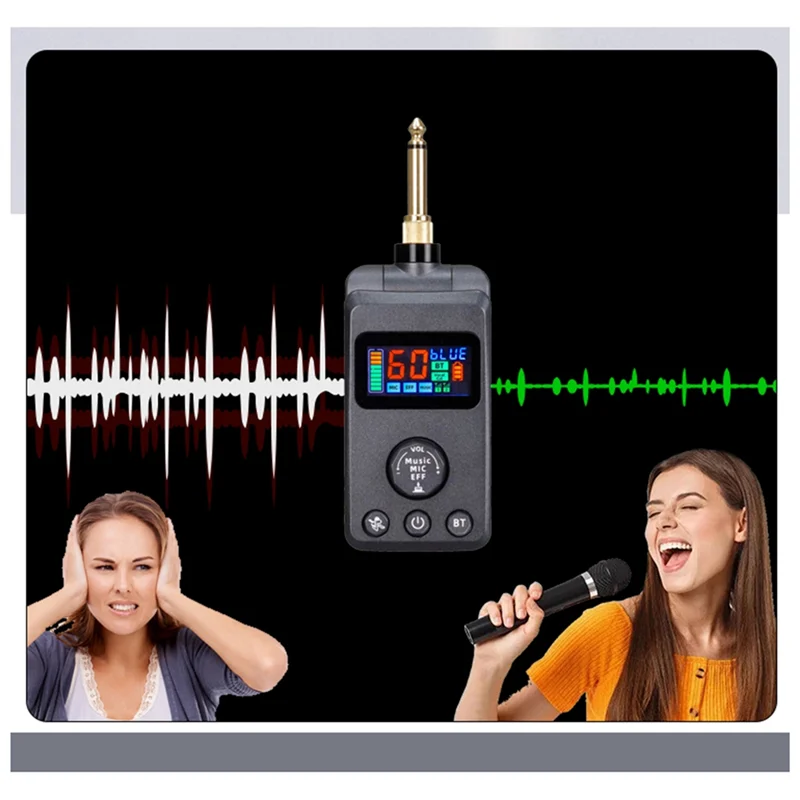 ABSQ-M50 ميكروفون لاسلكي مع وظيفة بلوتوث مضادة للصفارة للترفيه المنزلي KTV الغناء