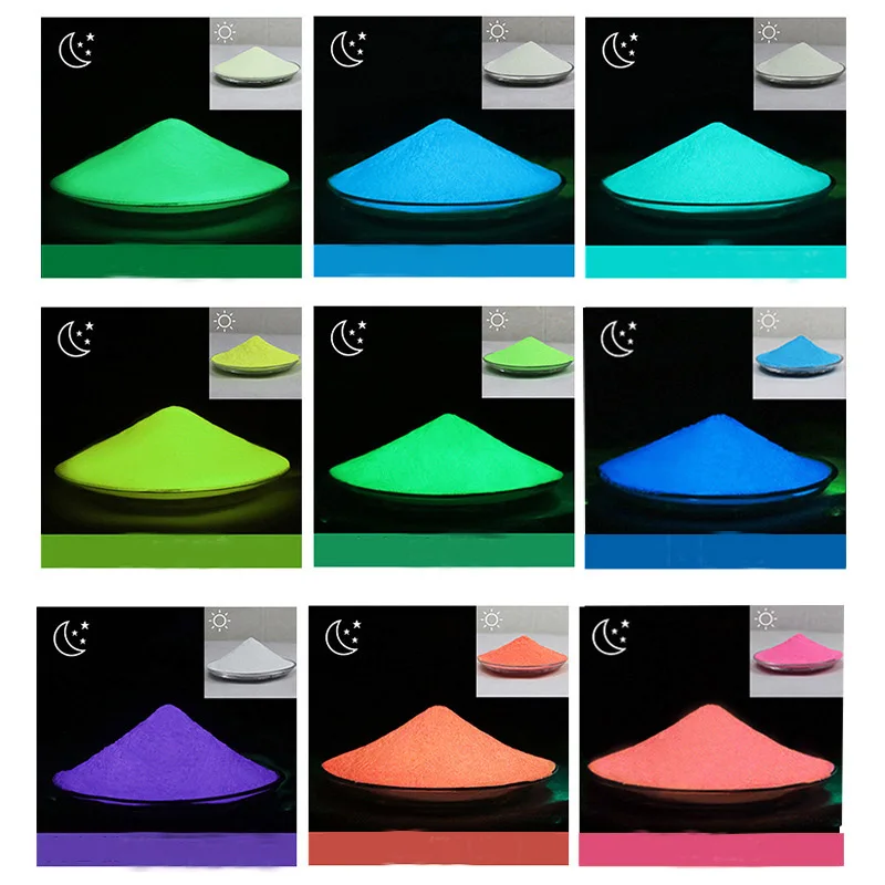 10g/Bag Luminous Glitter Powder Phosphor Pigment Long-Lasting Glow in Dark Epoxy Resin Filler for DIY Resin Mold Filling Crafts